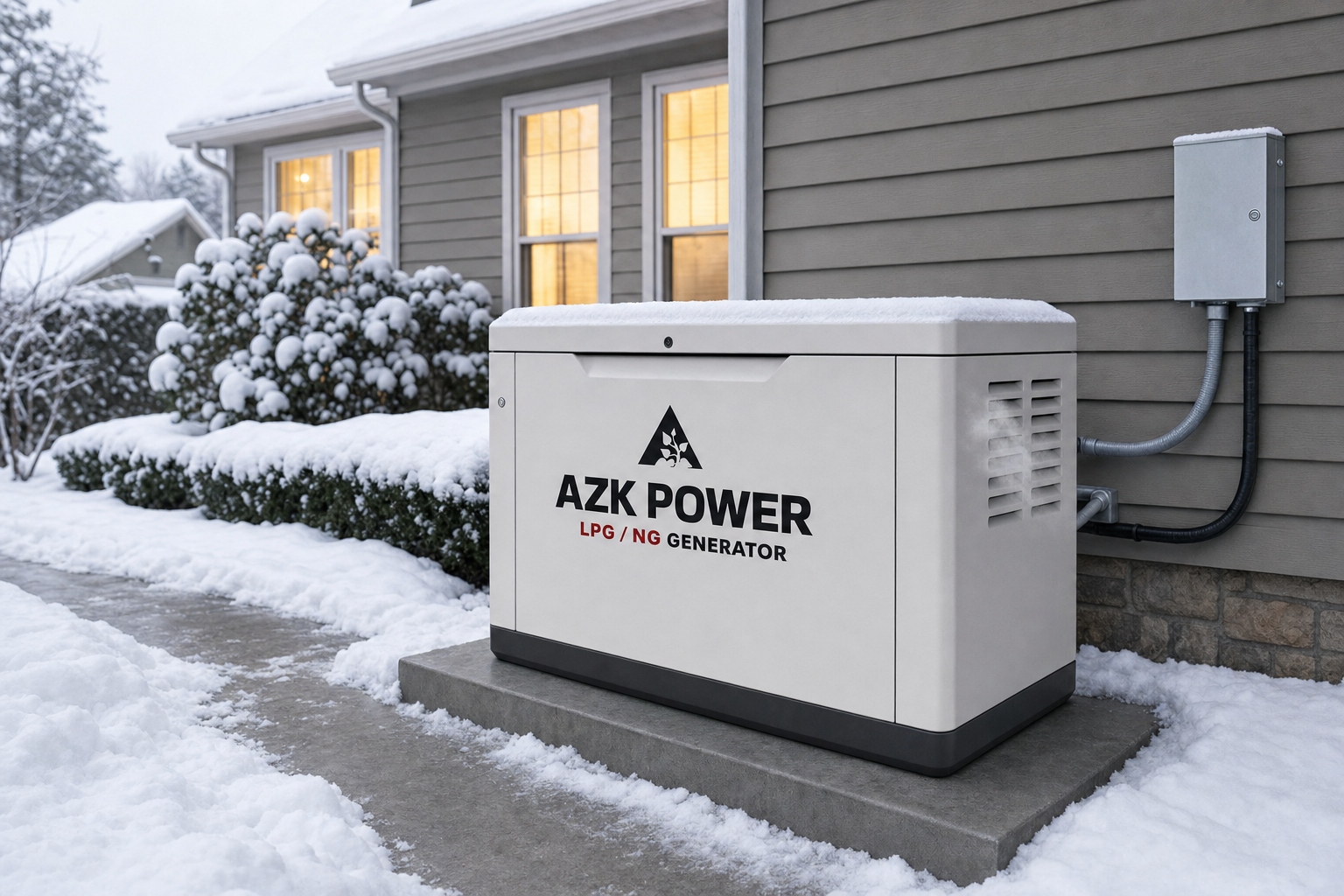 Газовый генератор AZK POWER в зимних условиях